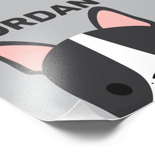 Impression Photo Chien-taureau français mignon avec nom personnalis (Coin)