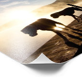 Impression Photo Chiens de boxe sur Foggy Dock (Coin)