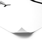 Impression Photo Chiffre de pêche amusant tenant des os de poisson (Coin)