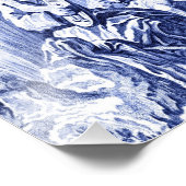 Impression Photo Chinoiserie bleu et blanc Oriental chinois (Coin)