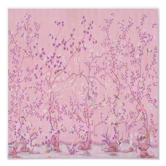 Impression Photo Chinoiserie rose (Devant)