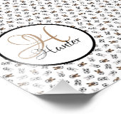 Impression Photo Chiots de football sportif Monogramme (Coin)