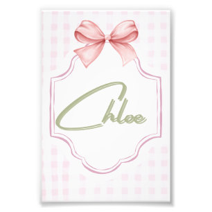 Impression Photo Chloé personnalisé bébé fille infirmière Bow&En vi