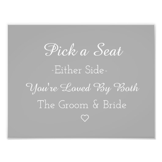 Impression Photo Choisir un siège de chaque côté (Devant)