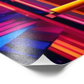 Impression Photo Chouette Abstraite couleur (Coin)