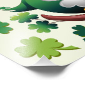 Impression Photo Chouette Bébé Mignon St Patrick Dessin Animé (Coin)
