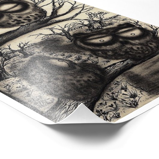 Impression Photo Chouettes de soie (Coin)