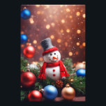 Impression Photo Christmas Snowman<br><div class="desc">Snowman décoré Noël</div>