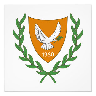 Impression Photo chypre du nord pays blason armoiries symbole emblè