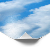 Impression Photo Ciel bleu nuages blancs Ciel céleste Arrière - pla (Coin)