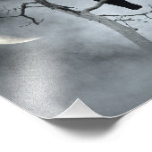 Impression Photo Ciel Humide Et Lune Crescent (Coin)