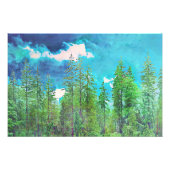 Impression Photo Ciel spectaculaire avec forêt de pins (Devant)