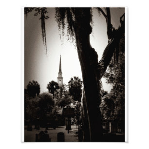 Impression Photo Cimetière colonial, la savane (noire et blanche)
