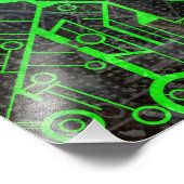 Impression Photo Circuit vert (Coin)