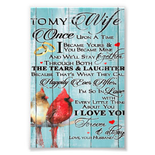 Impression Photo Citation D'Amour Pour Femme, Cadeau D'Amour Couple