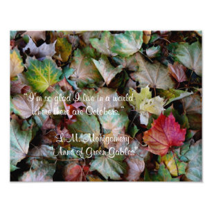 Impression Photo Citation d'Anne Shirley octobre