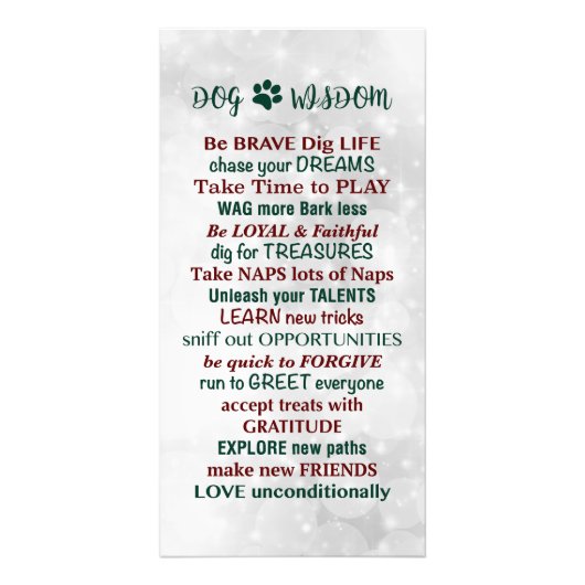 Impression Photo Citation de la sagesse du chien (Devant)