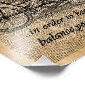 Impression Photo Citation de vélo d'art du dictionnaire Tricycle vi (Coin)