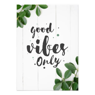 Impression Photo Citation du bonheur Good Vibes uniquement