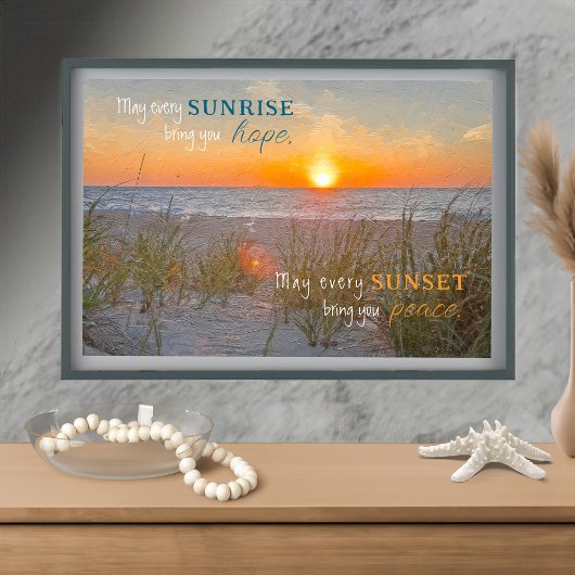Impression Photo Citation Inspirationnelle Peinture Sunrise