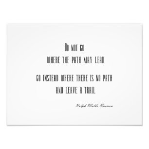 Impression Photo Citation inspirée vintage d'Emerson