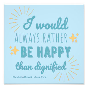 Impression Photo Citation Jane Eyre I - Blue Edition