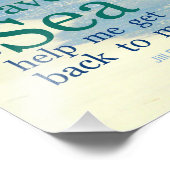 Impression Photo Citation littéraire des vagues de la mer (Coin)