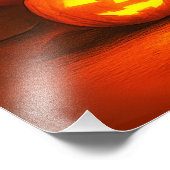 Impression Photo Citrouille d'Halloween brillant avec chat noir mig (Coin)