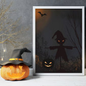 Impression Photo Citrouille Éffrayant d'Halloween Scarecrow