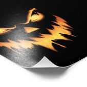 Impression Photo Citrouille effrayante Jack O Lantern Visage Hallow (Coin)