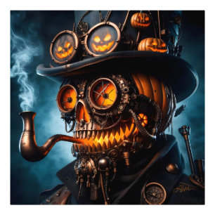 Impression Photo Citrouille Jack-O-Lantern Steampunk Gothique Hallo