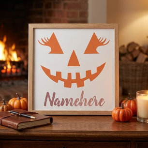 Impression Photo Citrouille personnalisée Jack O Lantern Halloween