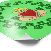 Impression Photo Claddagh et Green Knotwork (Coin)