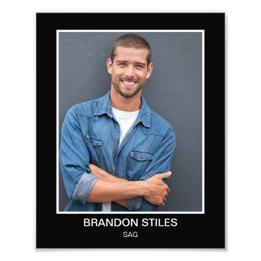 Impression Photo Classic Border Printed Headshots for Actors (Devant)