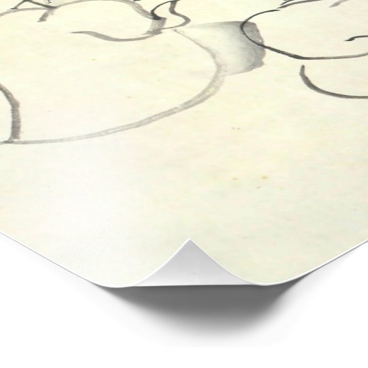 Impression Photo Classiques Zen - Gibon Sengai - Oie & Héron (Coin)