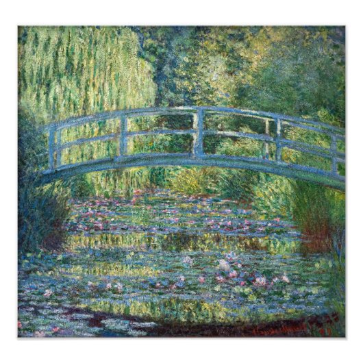 Impression Photo Claude Monet - Eau Lily étang, Harmonie verte (Devant)