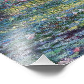 Impression Photo Claude Monet - Eau Lily étang, Harmonie verte (Coin)
