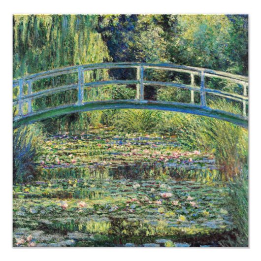 Impression Photo Claude Monet - Etang Lily et Pont Japonais (Devant)