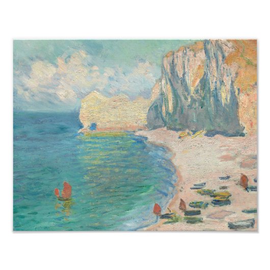 Impression Photo Claude Monet - Etretat - La Plage et la Falaise (Devant)