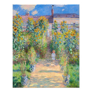Impression Photo Claude Monet - Le jardin de l'artiste à Vetheuil
