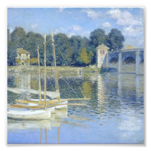 Impression Photo Claude Monet - Le Pont D'Argenteuil (Devant)