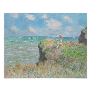Impression Photo Claude Monet - Promenade Cliff à Pourville