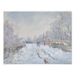 Impression Photo Claude Monet - Scène de neige à Argenteuil