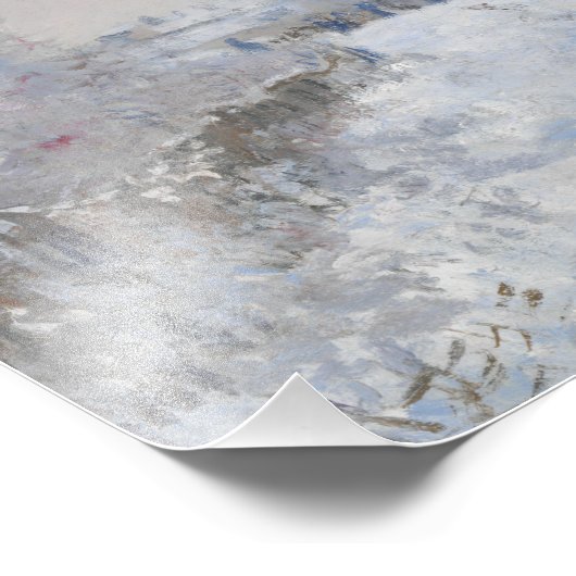 Impression Photo Claude Monet - Scène de neige à Argenteuil (Coin)