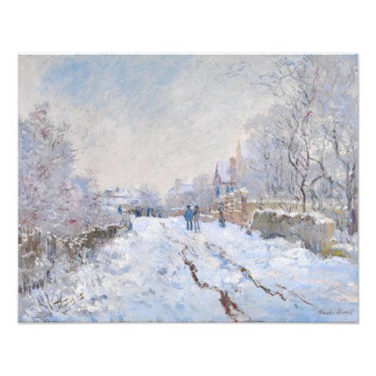 Impression Photo Claude Monet - Scène de neige à Argenteuil (Devant)