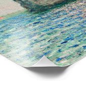 Impression Photo Claude Monet sur les falaises à Étretat (Coin)