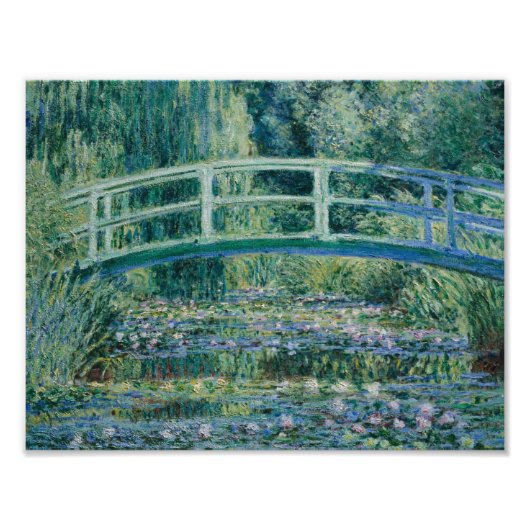 Impression Photo Claude Monet - Water Lilies et pont japonais (Devant)