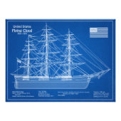 Impression Photo Cloud de vol de navire Clipper - Plan ABD (Devant)