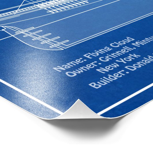 Impression Photo Cloud de vol de navire Clipper - Plan ABD (Coin)