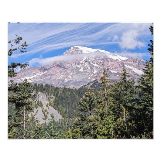 Impression Photo Clouds Over Mount Rainier Scenic Landscape (Devant)